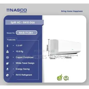 Nasco 1.5hp - Nas-J12-N1-Eco Split Ac - R410 Air Conditioner - White