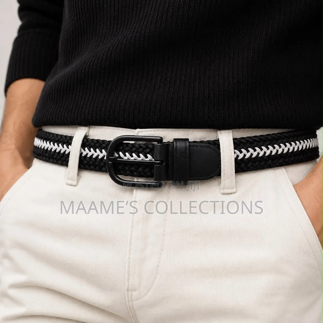 Men’S Braided Elastic Stretch Belts