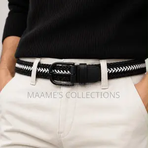 Men’S Braided Elastic Stretch Belts