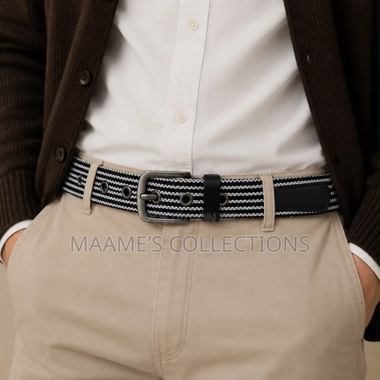 Men’S Braided Elastic Stretch Belts