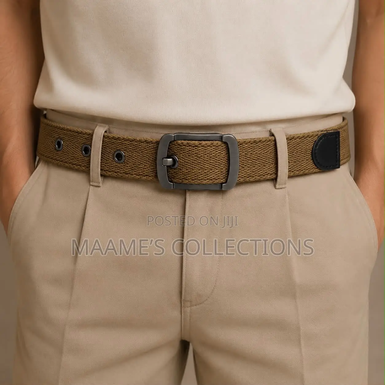 Men’S Braided Elastic Stretch Belts