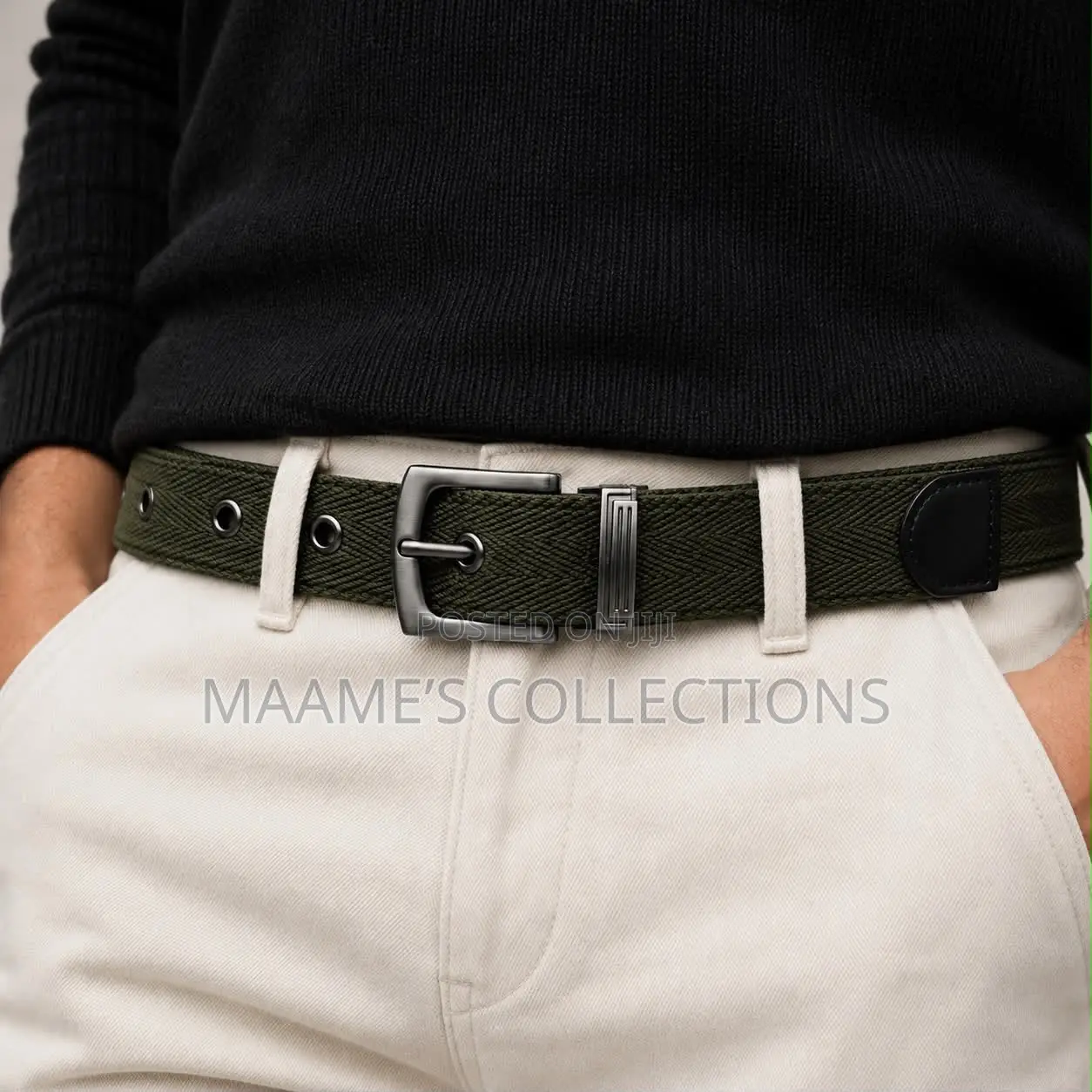 Men’S Braided Elastic Stretch Belts