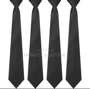 Men's Solid Color Zipper Necktie