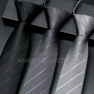 Men's Solid Color Zipper Necktie