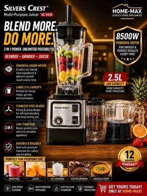 Silver Crest 3 in 1 Blender Plus Juicer