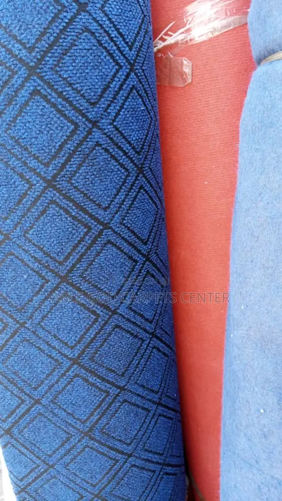 Blue Carpet With Designs for Room, Church, Platform and All Activities