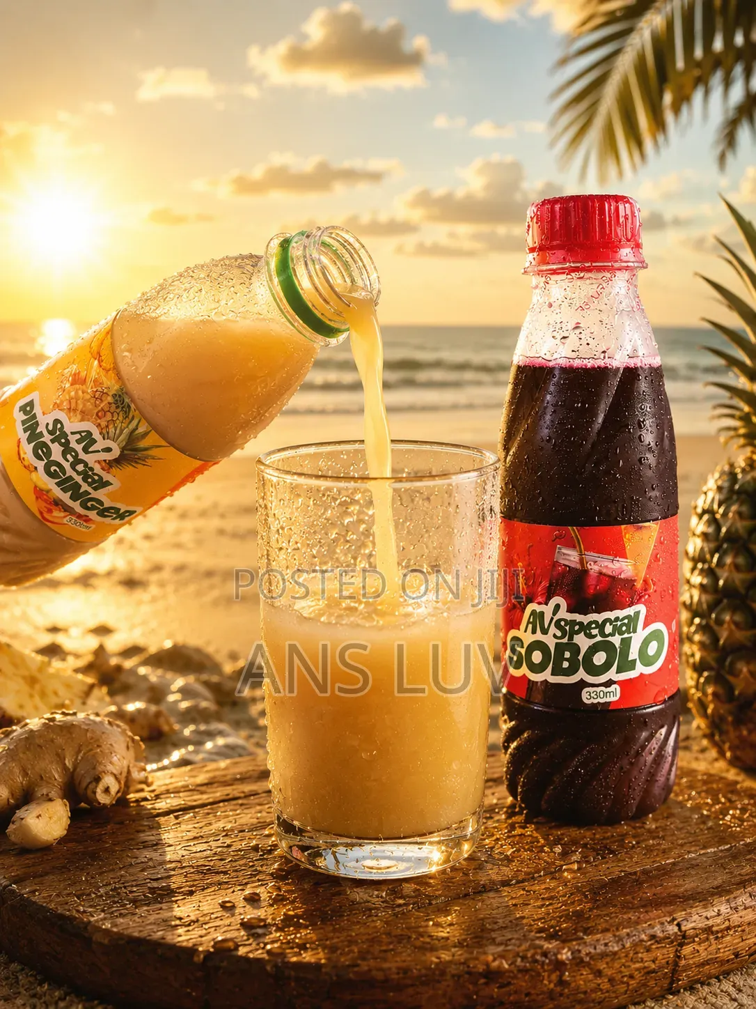 Ange's Premium Beverages Sobolo Drink and Natrual Pineginger Drink