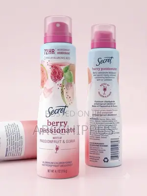 Secret 72hr Antiperspirant Spray, Berry Passionate (Guava) – 4.1oz