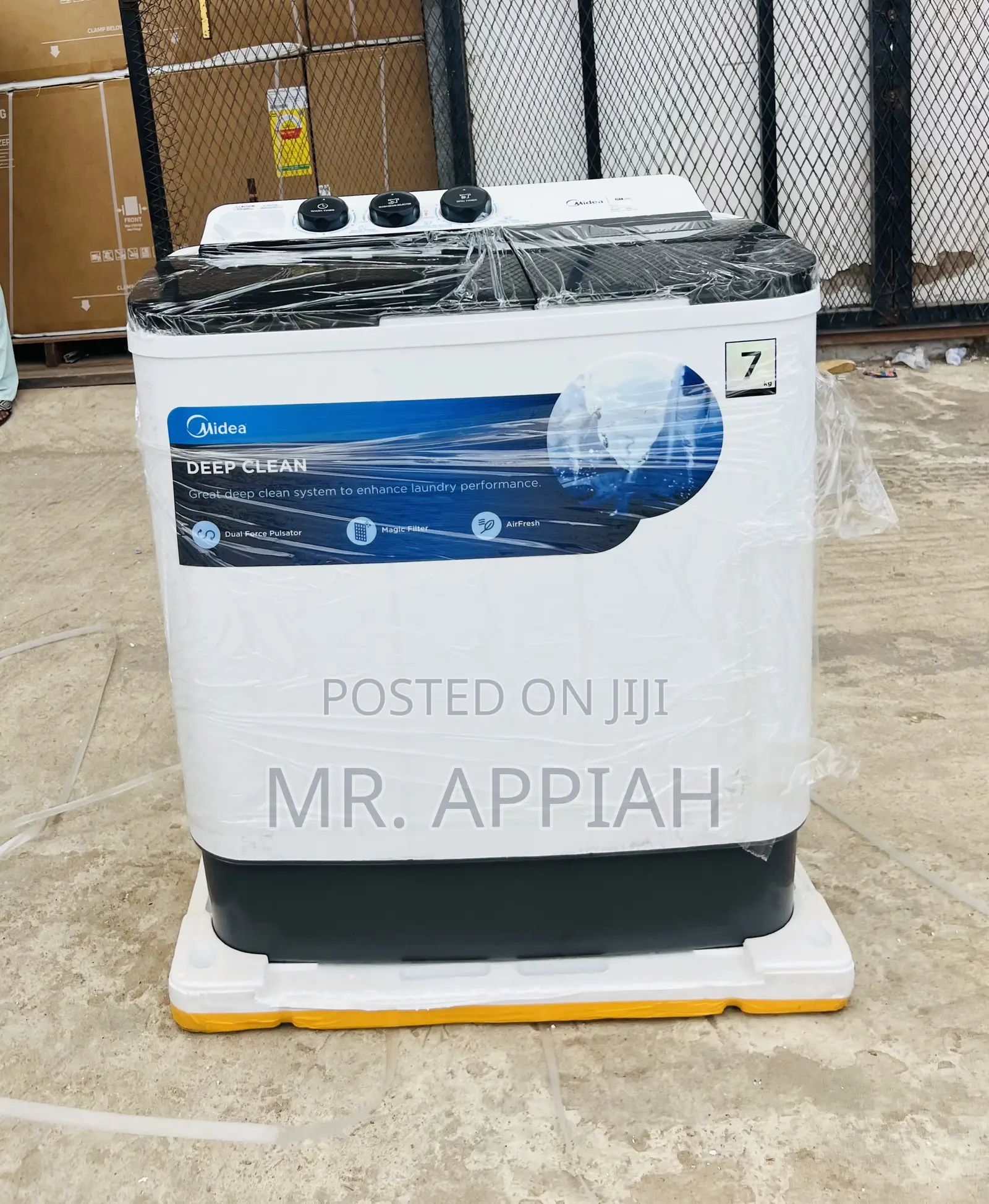 Super Classic Midea 7kg Semi-Auto Washing Machine(Transparant Lid)