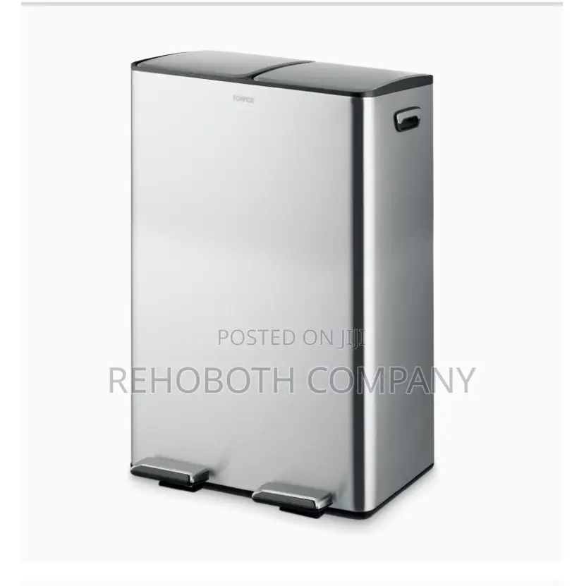 Tower T838023ss Pedal Bin, Steel, Silver