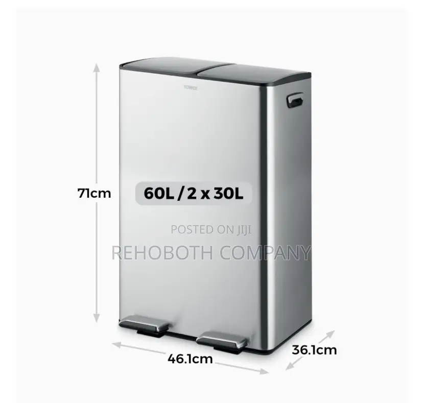 Tower T838023ss Pedal Bin, Steel, Silver