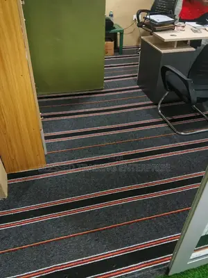 Striped Gray Office Carpet