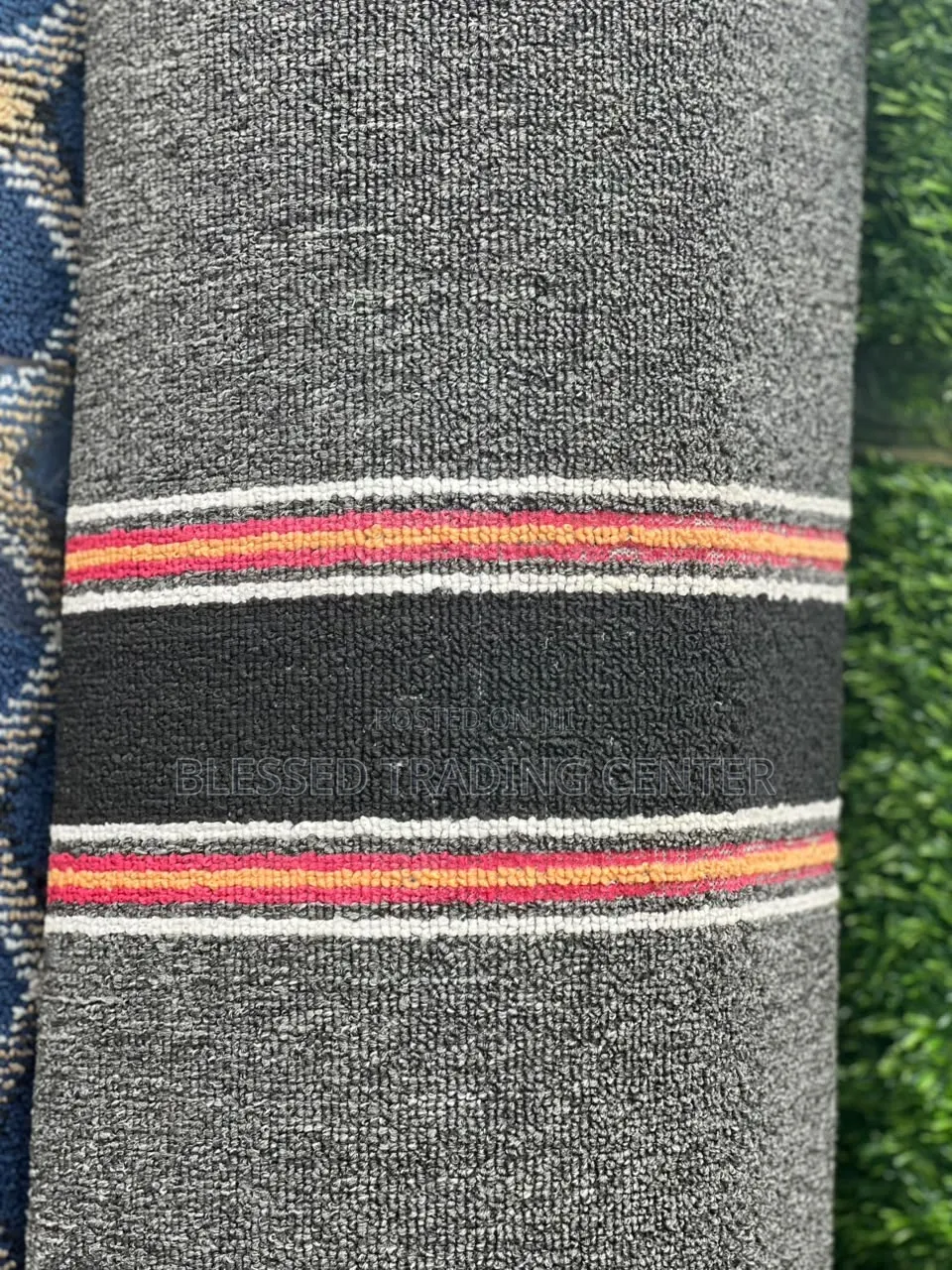 Striped Gray Office Carpet