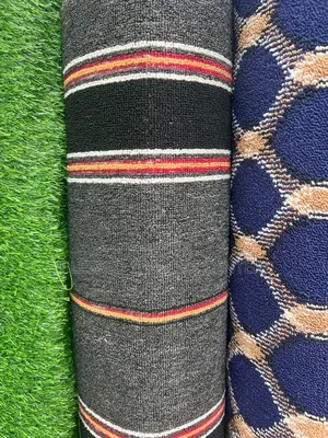 Striped Gray Office Carpet