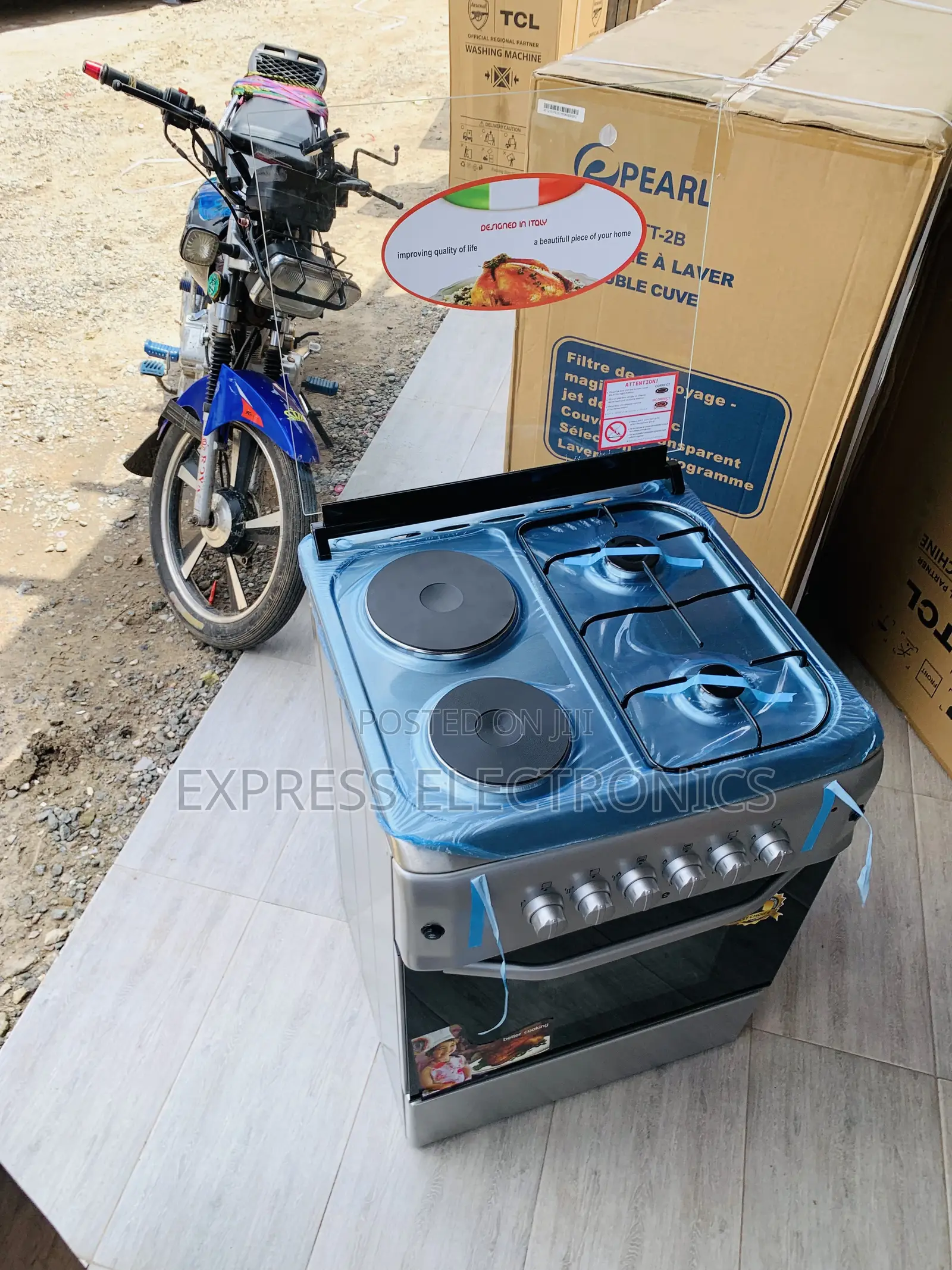 Ultra Modern Sleek Gas Electric Cooker Oven 2-2 Stove Oven 60/60