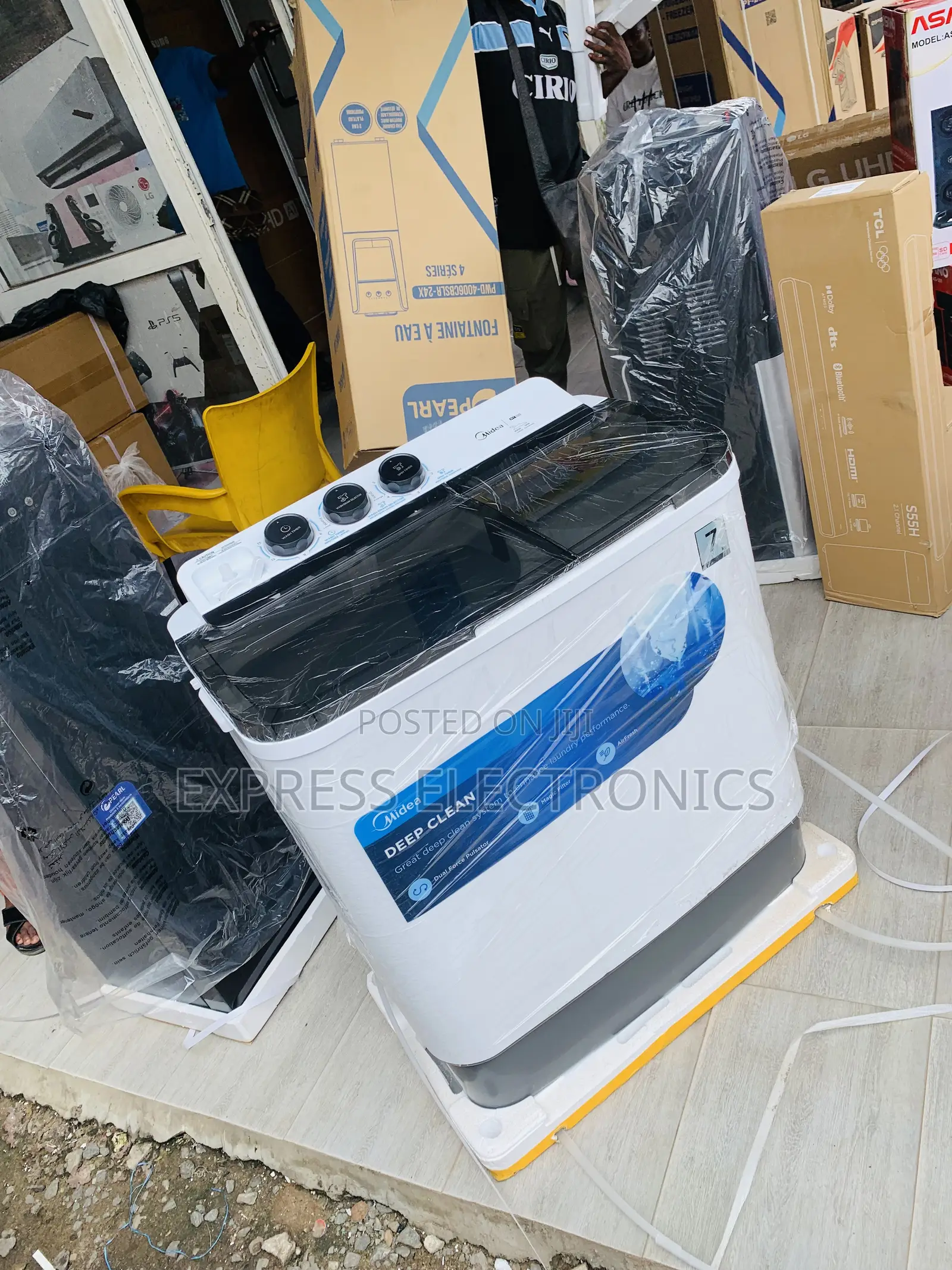 Get a New Midea 7.0kg Semi Auto Washing Machine Mf100w70/W-Gh