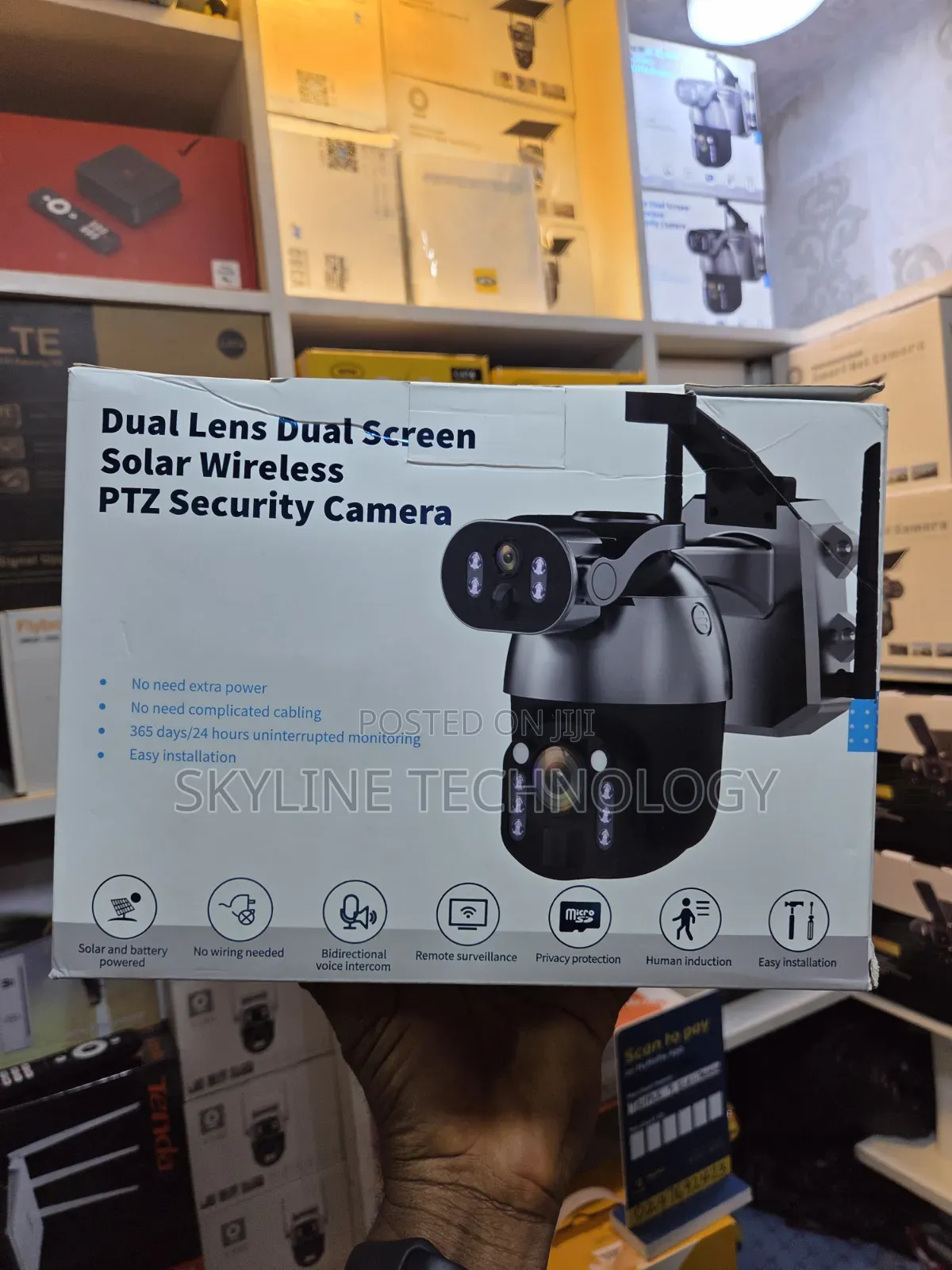 4g Dual Lens Dual Screen Solar High Quality Security Camera