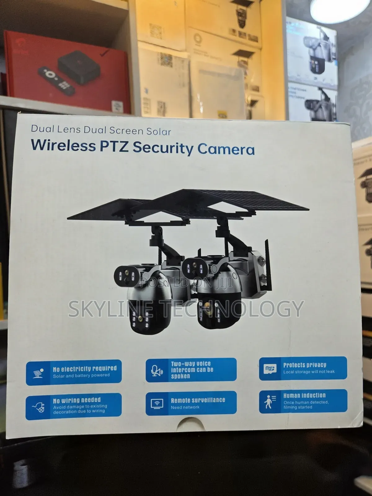 4g Dual Lens Dual Screen Solar High Quality Security Camera