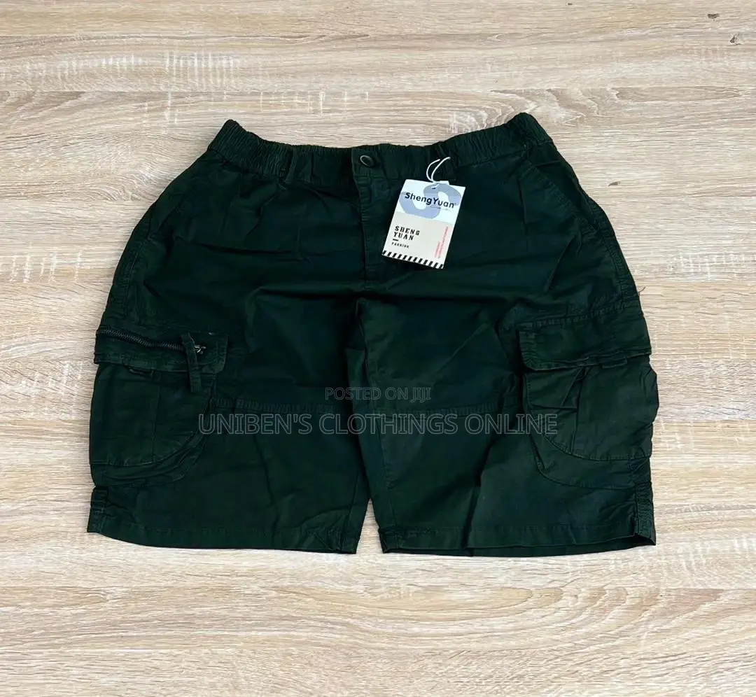 Solid Solid Khaki Sidepock Short Available From Waist 32-38