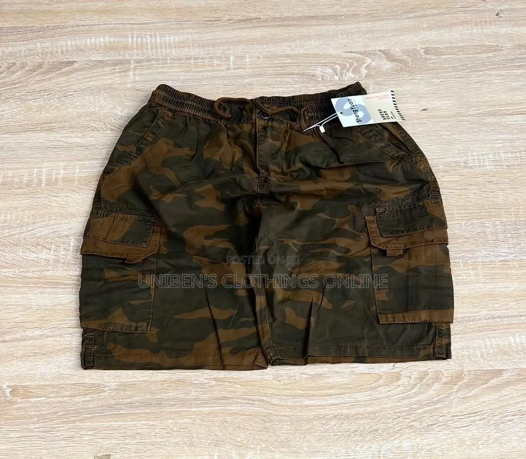 Solid Solid Khaki Sidepock Short Available From Waist 32-38