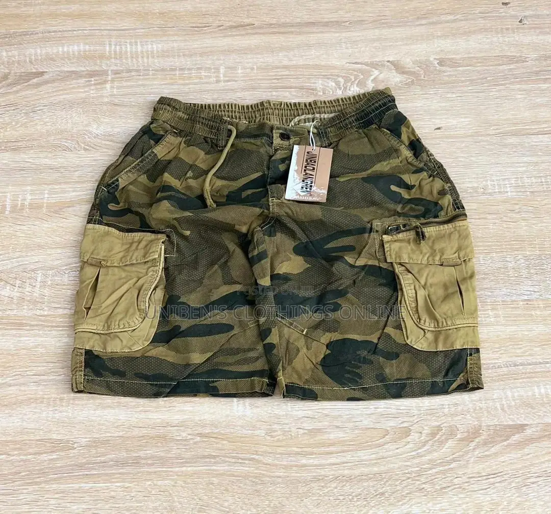 Solid Solid Khaki Sidepock Short Available From Waist 32-38