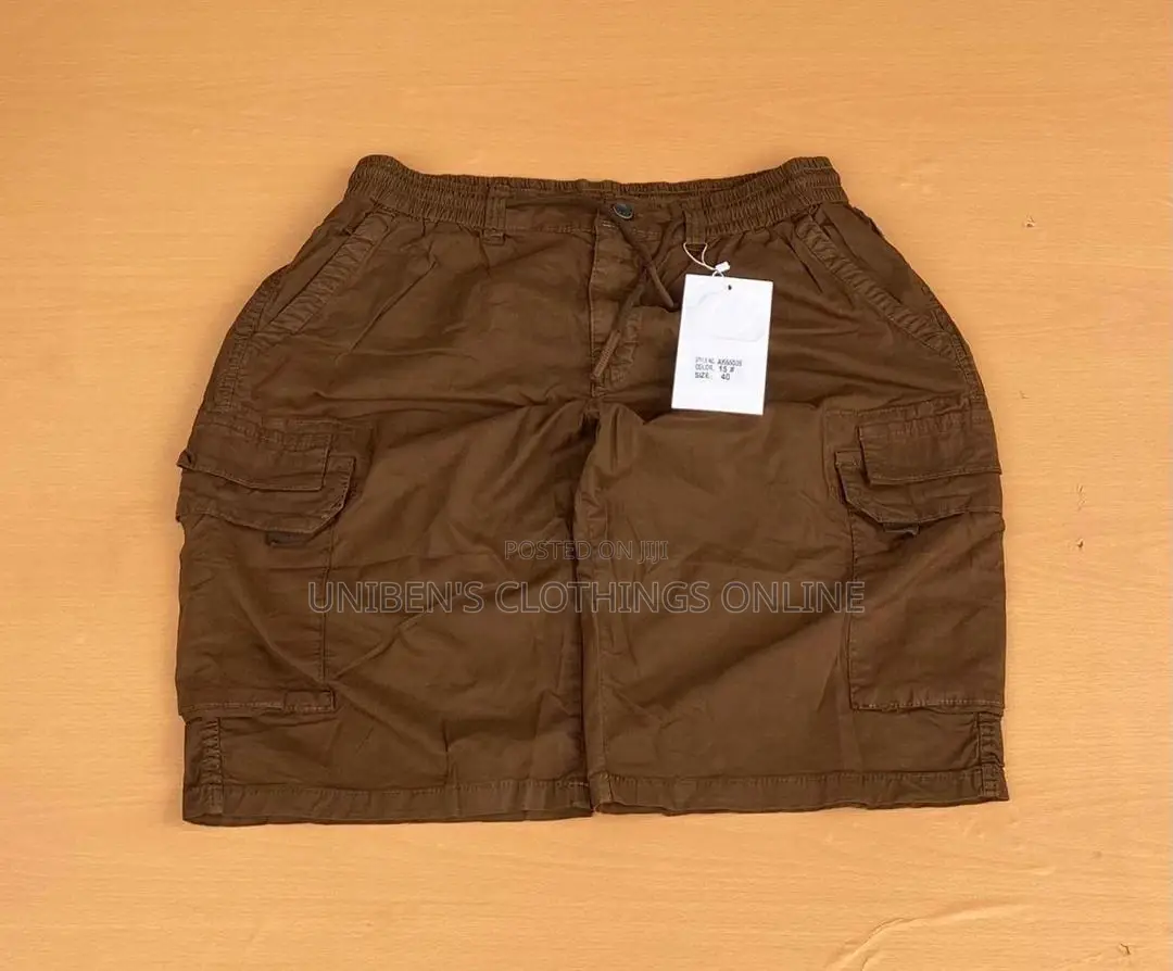 Solid Solid Khaki Sidepock Short Available From Waist 32-38
