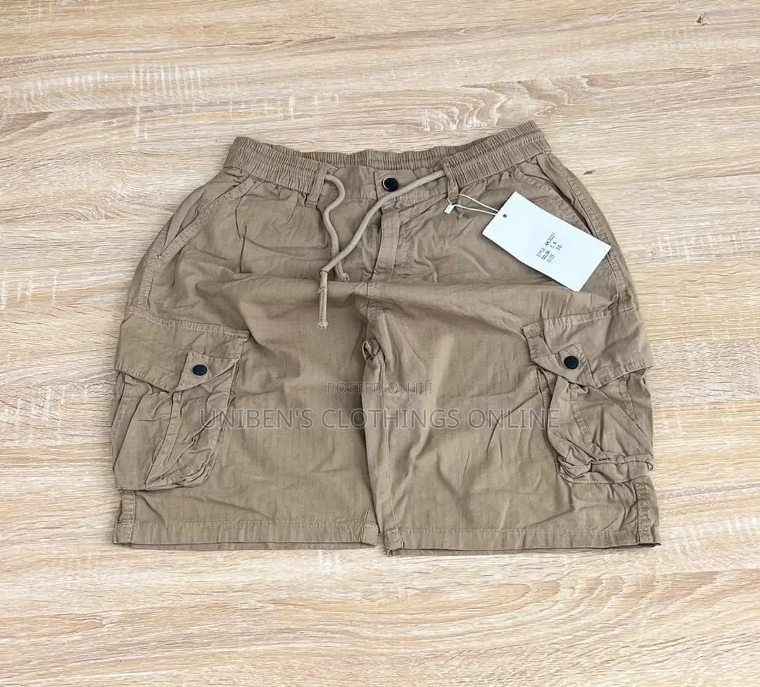 Solid Solid Khaki Sidepock Short Available From Waist 32-38