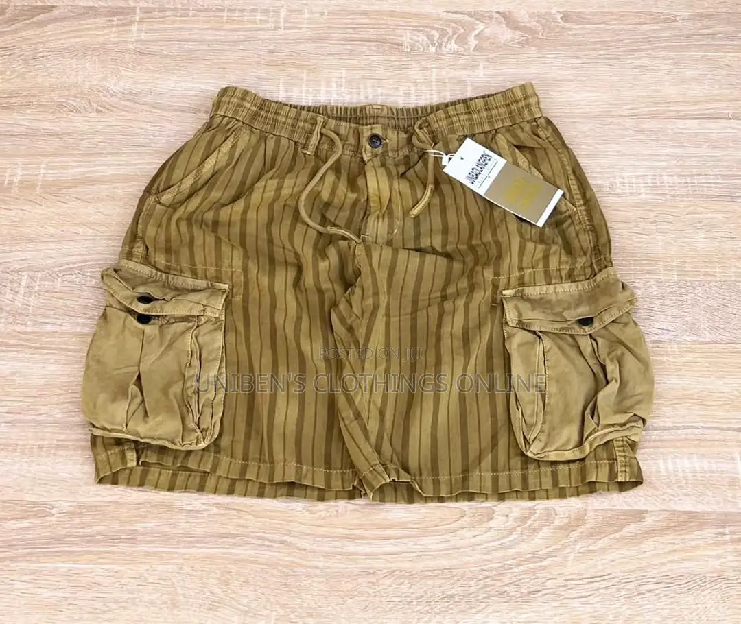 Solid Solid Khaki Sidepock Short Available From Waist 32-38