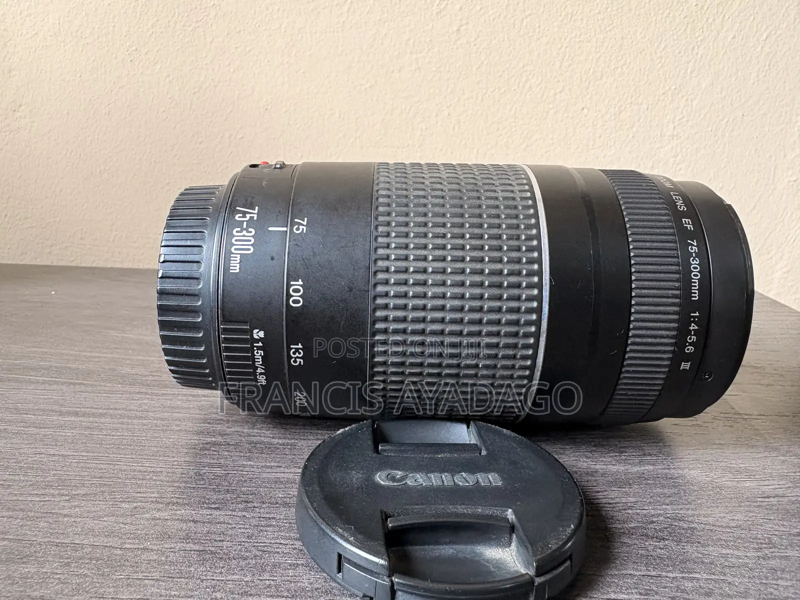 Canon Ef 75-300mm F4-5.6 Zoom Lens Black - Slightly Used