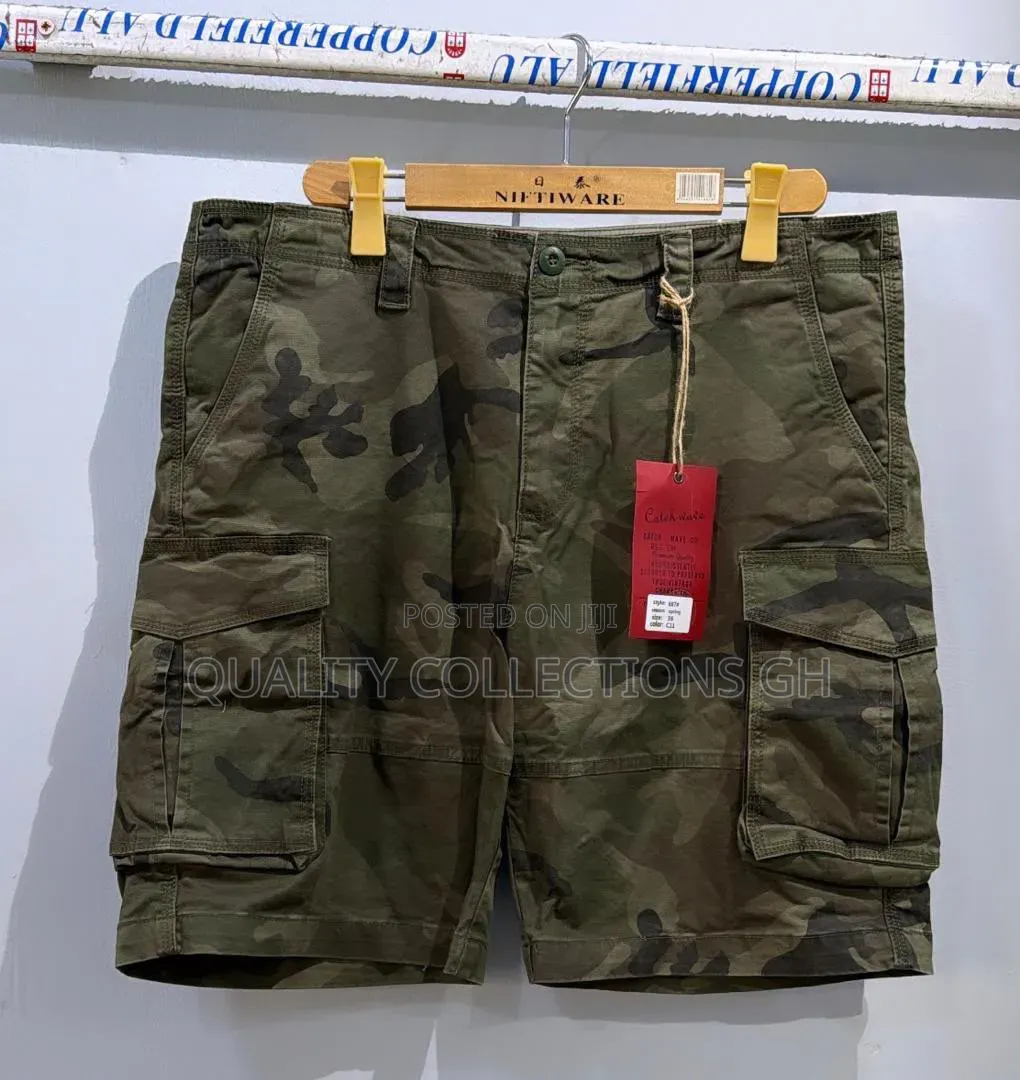Khaki Side Pockets Shorts