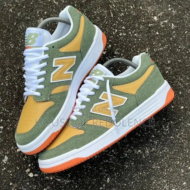New Balance Numeric 480 Tan Green Sneakers