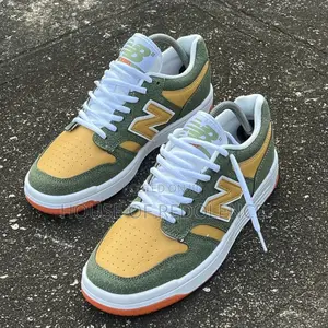 New Balance Numeric 480 Tan Green Sneakers
