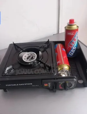 Portable Gas Stove With Two Gas Cans