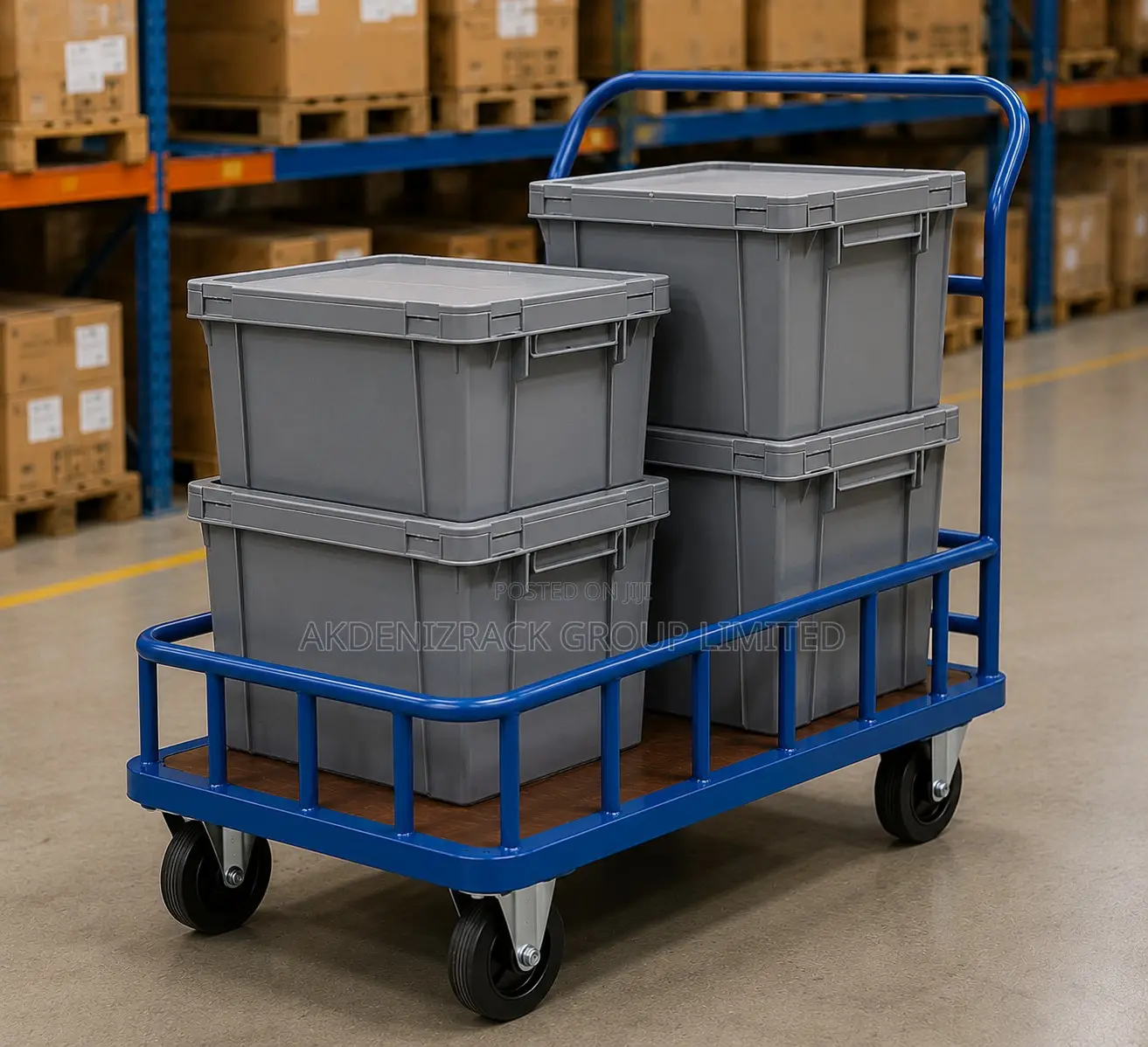 4230 – Cargo Carrying Trolley With Platform and Edge Protection