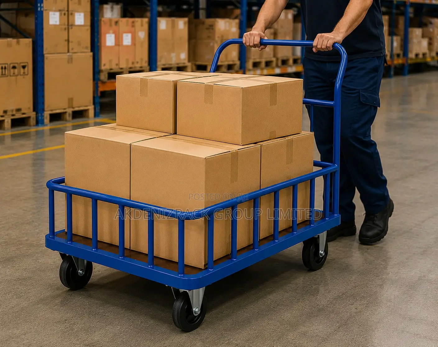 4230 – Cargo Carrying Trolley With Platform and Edge Protection