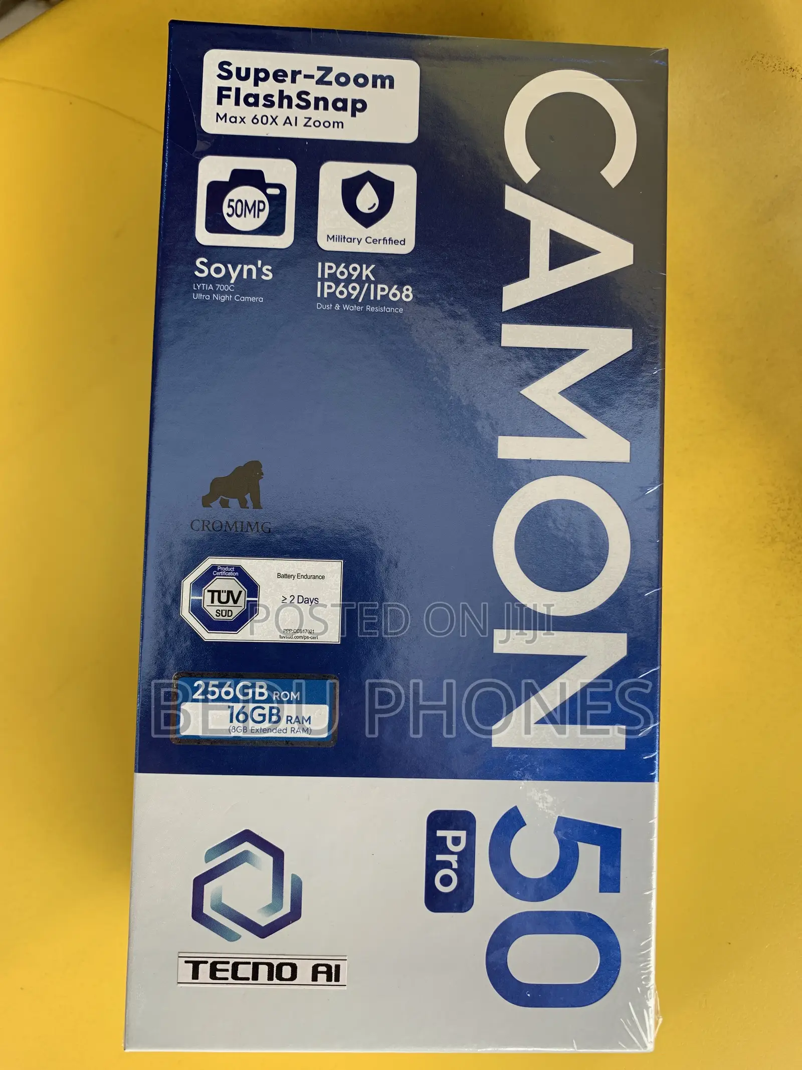 New Tecno Camon 50 Pro 256 GB Gray