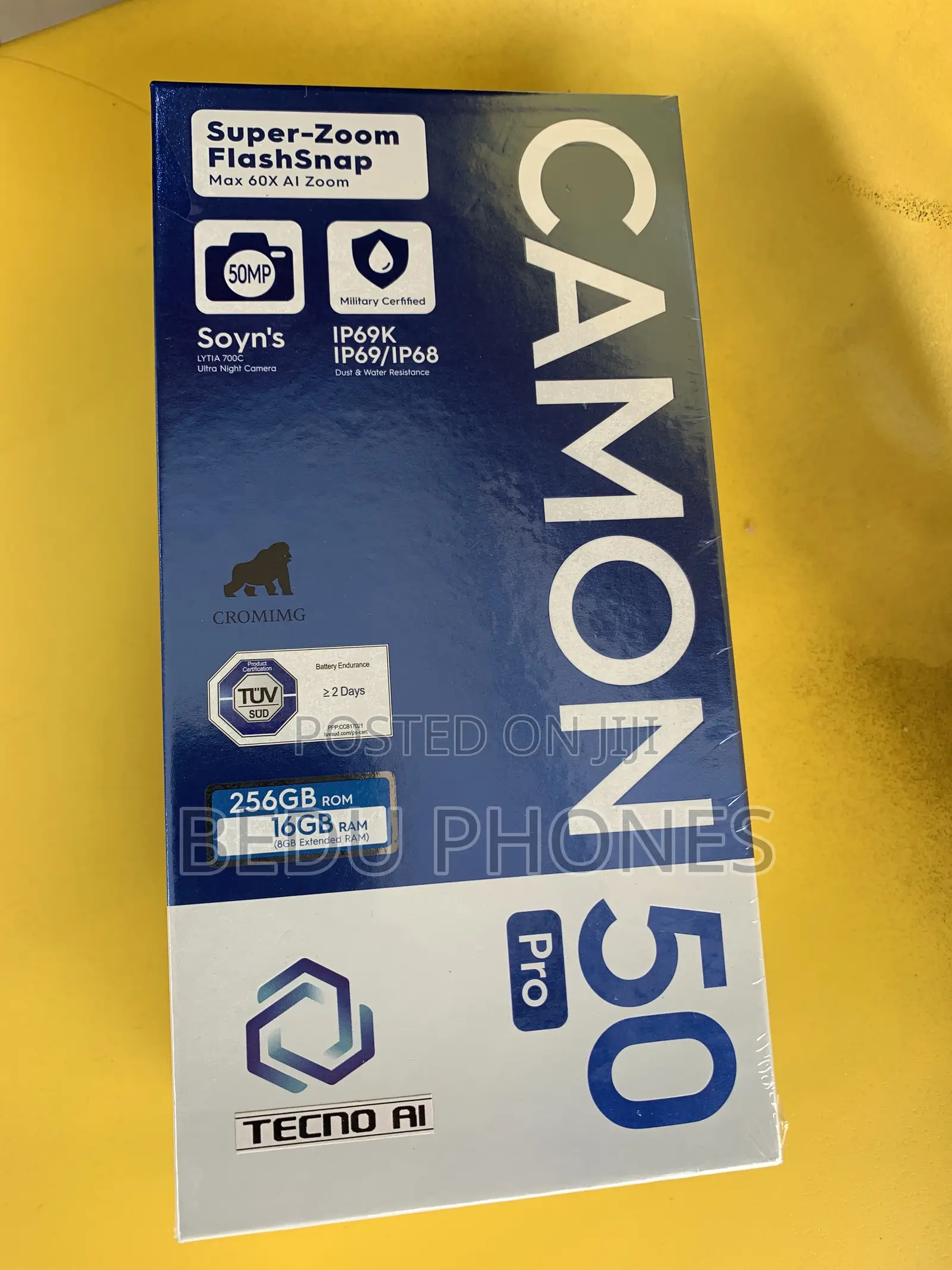 New Tecno Camon 50 Pro 256 GB Black