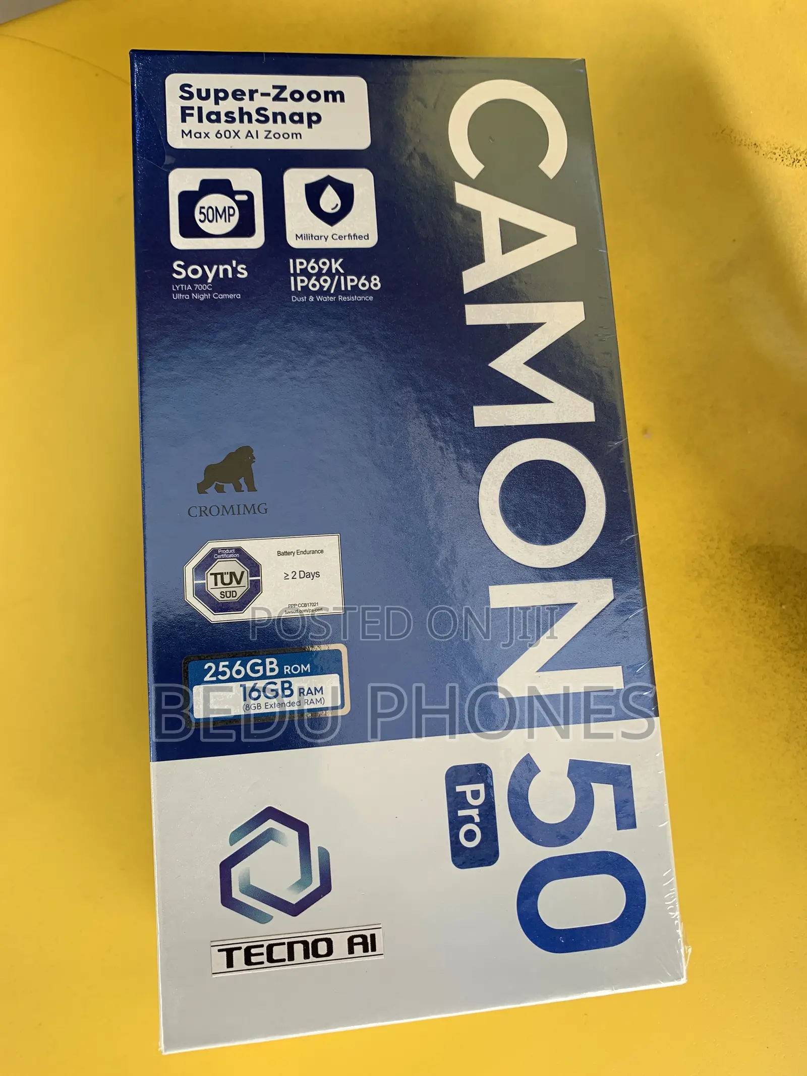 New Tecno Camon 50 Pro 256 GB Black