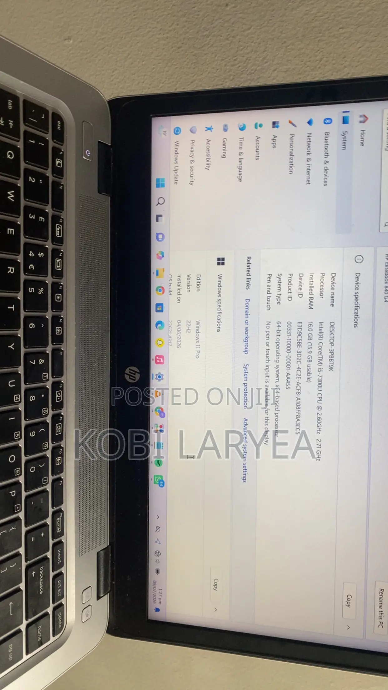 Laptop HP EliteBook 840 G4 16GB Intel Core i5 SSD 256GB