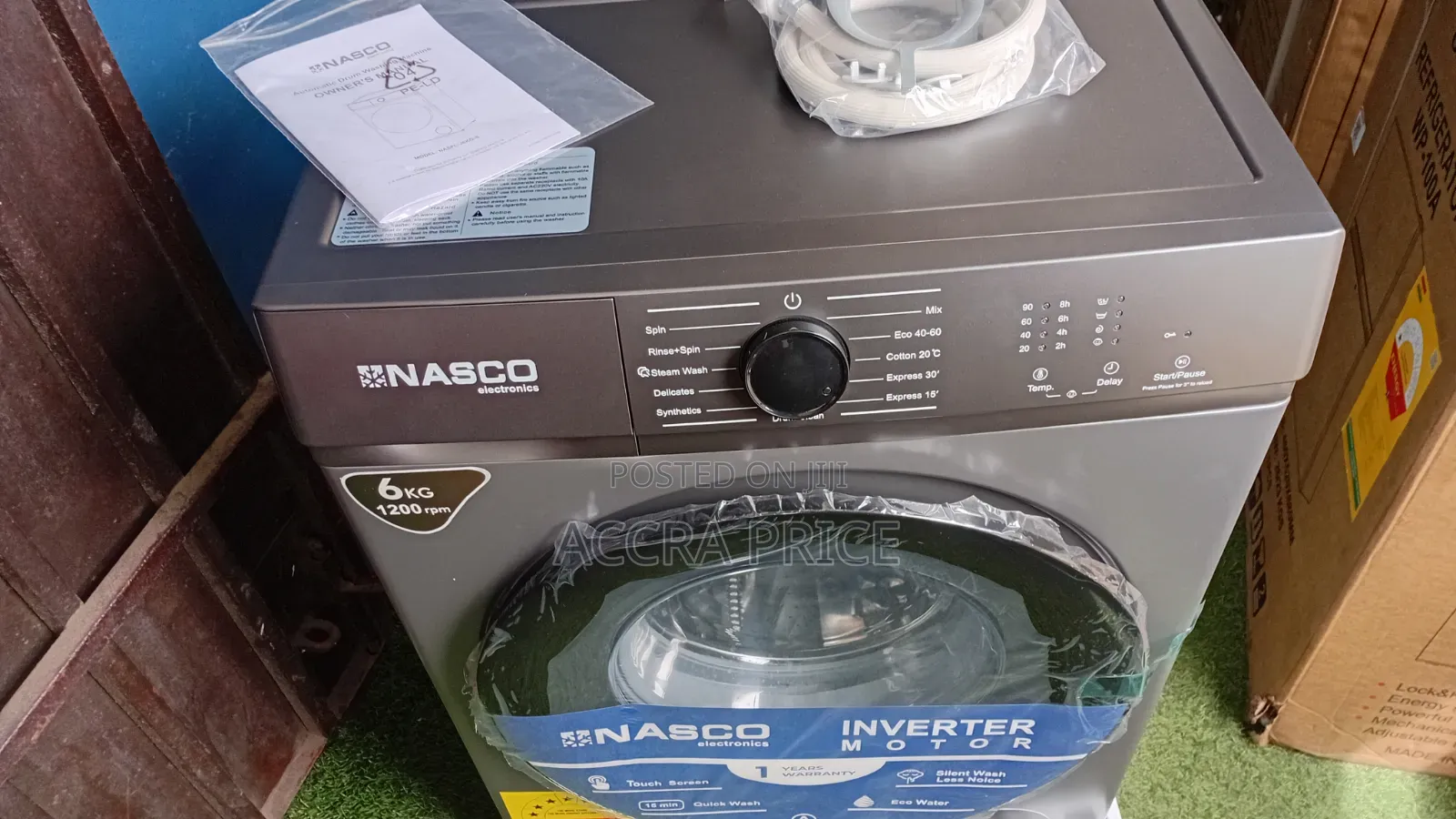 Nasco 6kg Front Load Washer With Inverter Motor