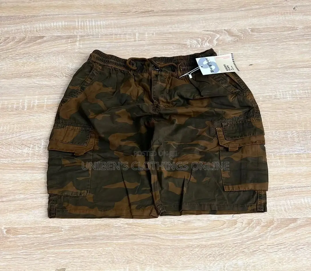 Solid Solid Khaki Sidepock Short Available From Waist 32-38