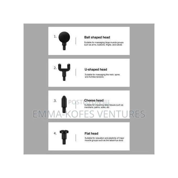 Handheld Fascia Massage Gun Muscle Relaxation With 4 Heads