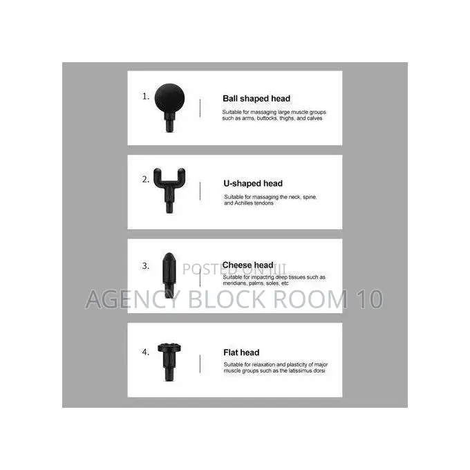 Handheld Fascia Massage Gun Muscle Relaxation With 4 Heads