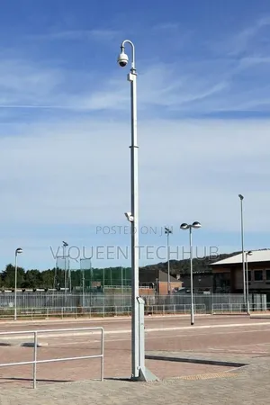 CCTV Camera Pole 6 Meters Combined Pole: White