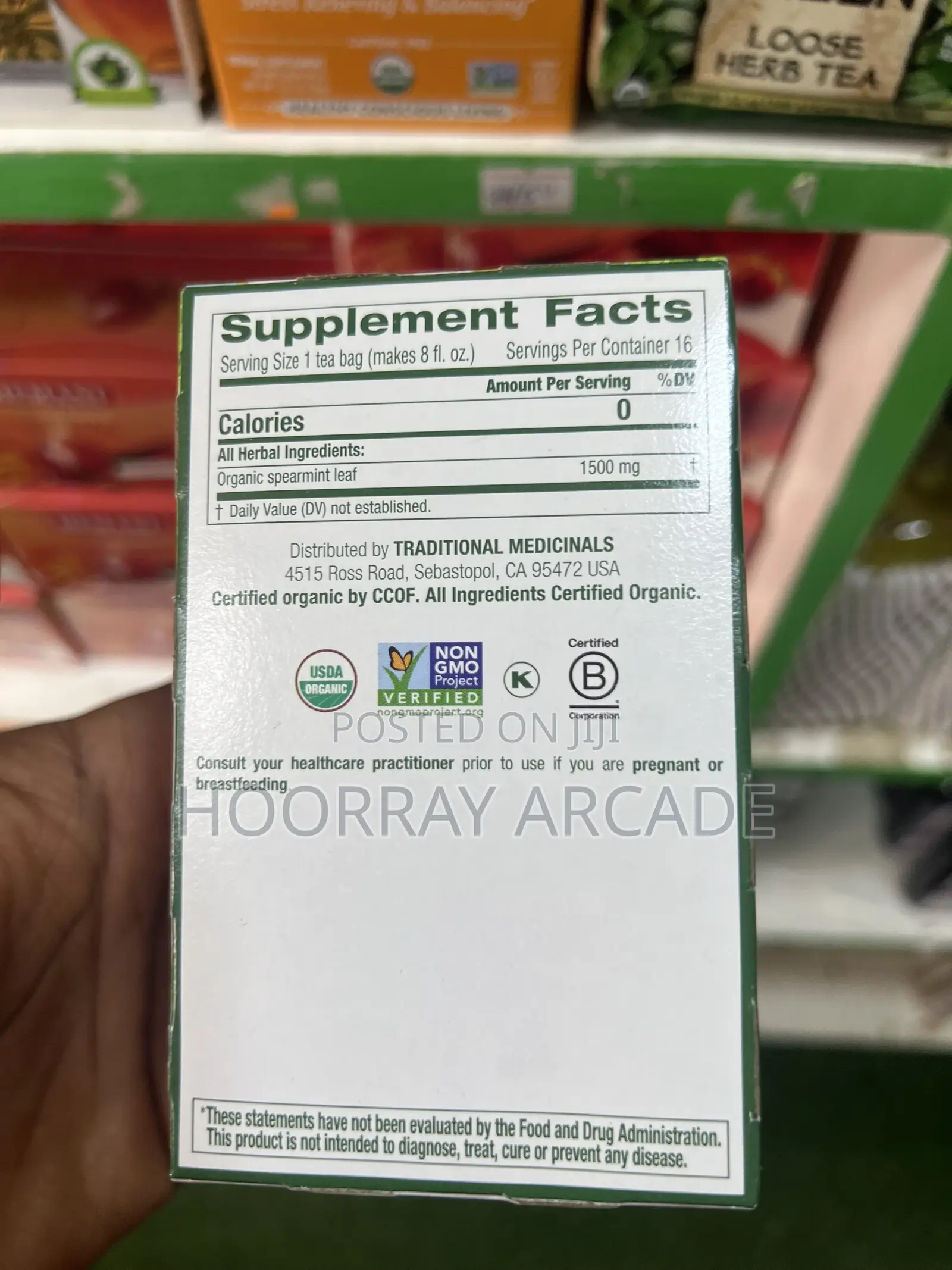 Organic Spearmint Tea, 24g Delivery Only