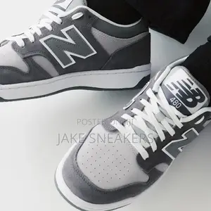 New Balance 480 Grey/White – Classic Low-Top Lifestyle Sneakers