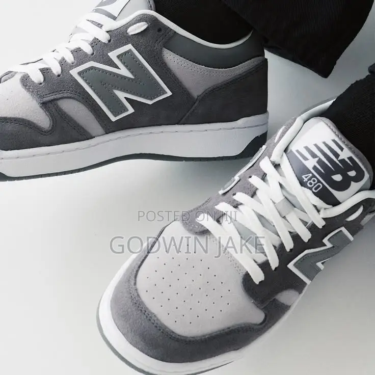 New Balance 480 Grey/White – Classic Low-Top Lifestyle Sneakers