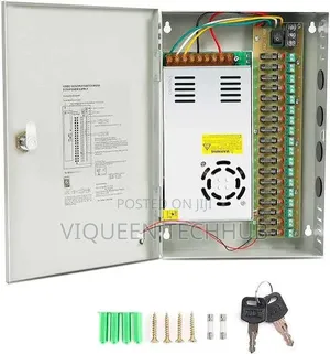 CCTV Power Supply 12v 30a + Case + Battery