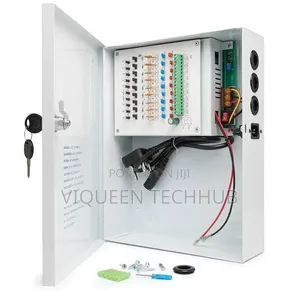 CCTV Power Supply 12v 30a + Case + Battery