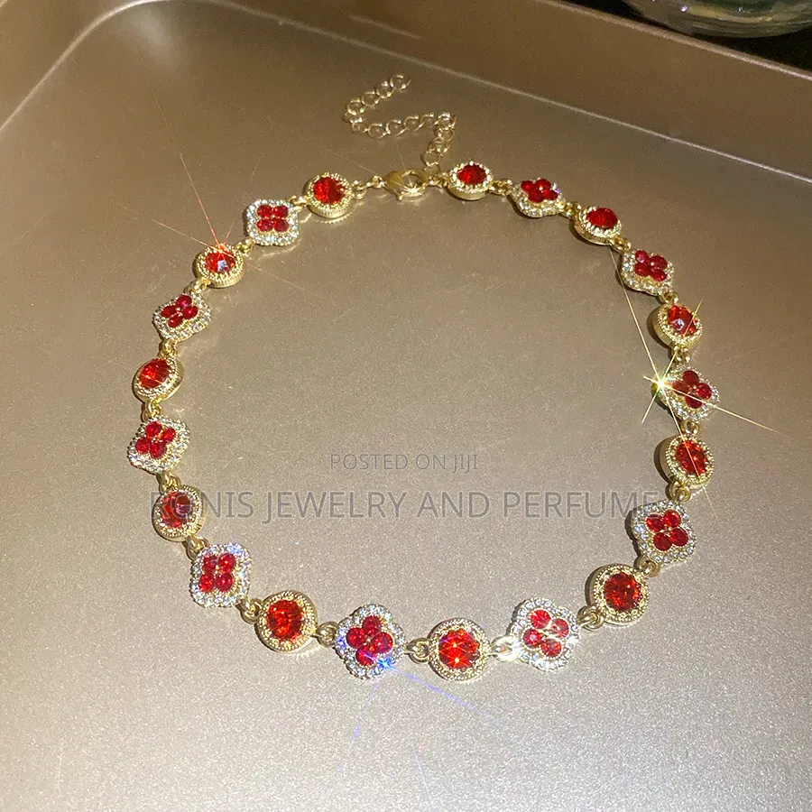 Red Gems Design Necklace